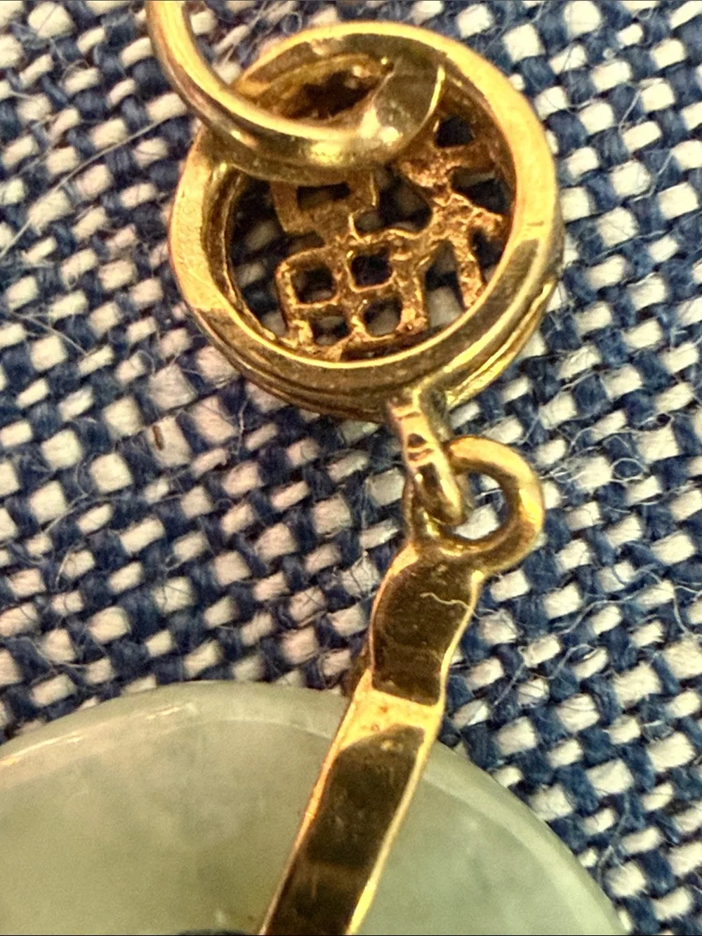 ✨ Unique Find! Vintage 14K Gold Bi Oval Jadeite 3-Piece Estate